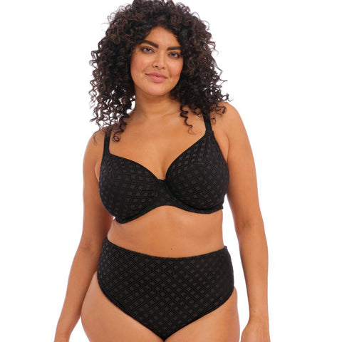 Elomi Bazaruto Mid Rise Bikini Brief Black – Victoria's Attic