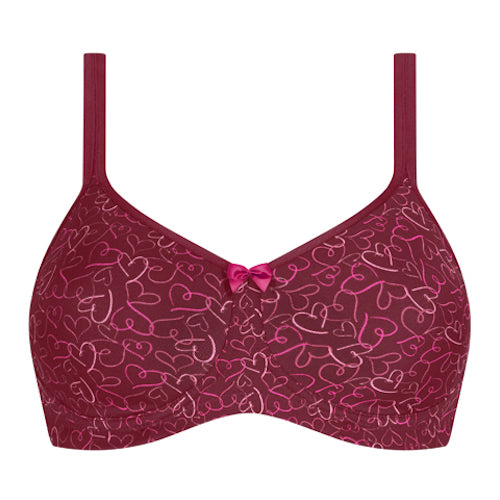 Amoena Ivy Wire Free Padded Bra Sparkly Rouge