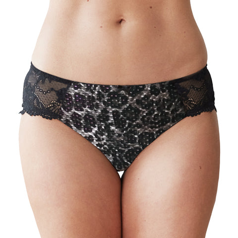 La-Pomme 116011 Women's 20 Half (See Through) Fabric and Lace T-Front Thong  Panties, black (black 19-3911tcx), Medium : : Fashion