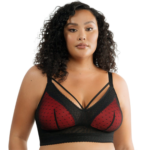 Curvy Couture Cotton Luxe Unlined Wire Free Bralette Natural – Victoria's  Attic