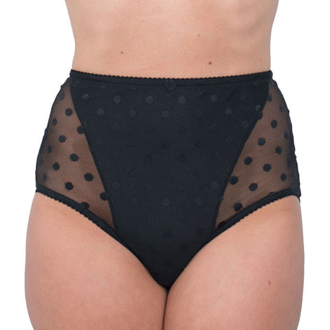 Polka Dot Black Plus Size Panties for Women for sale