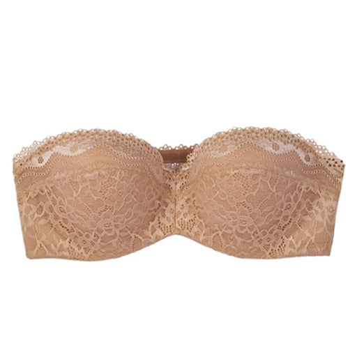 Private Shop, NuBra Seamless Demi Silicone Adhesive Bra, Color : Beige  Ivory (For Fair to Light Skin Tone, Size : A