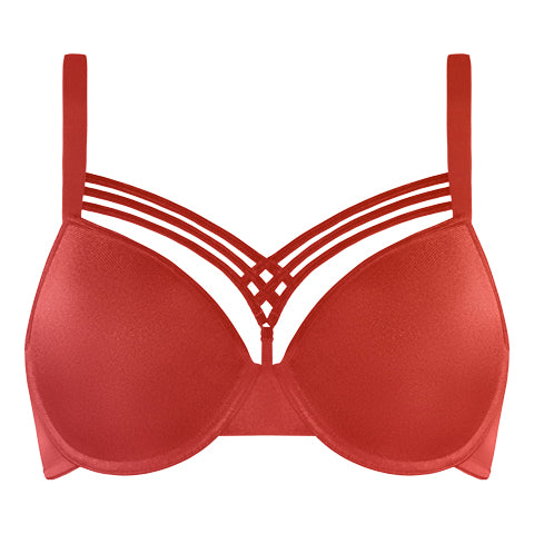 Marlies Dekkers Style Bra 34B Red Padded Underwire Tag Removed See Pics New  A33