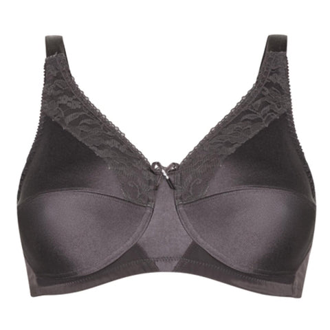 Mastectomy Bra 'Mara Wire Free Moulded Cup' Dark Grey –