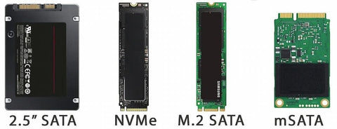 2.5 inch Sata SSD PCIe NVMe SSD M.2 SSD mSATA SSD