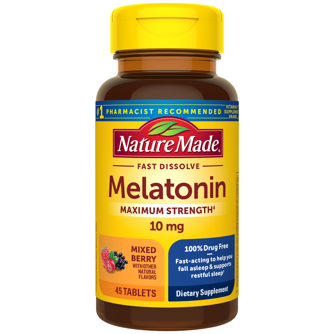 Nature Made Fast Dissolve Melatonin Maximum Strength? 10 Mg Tablets