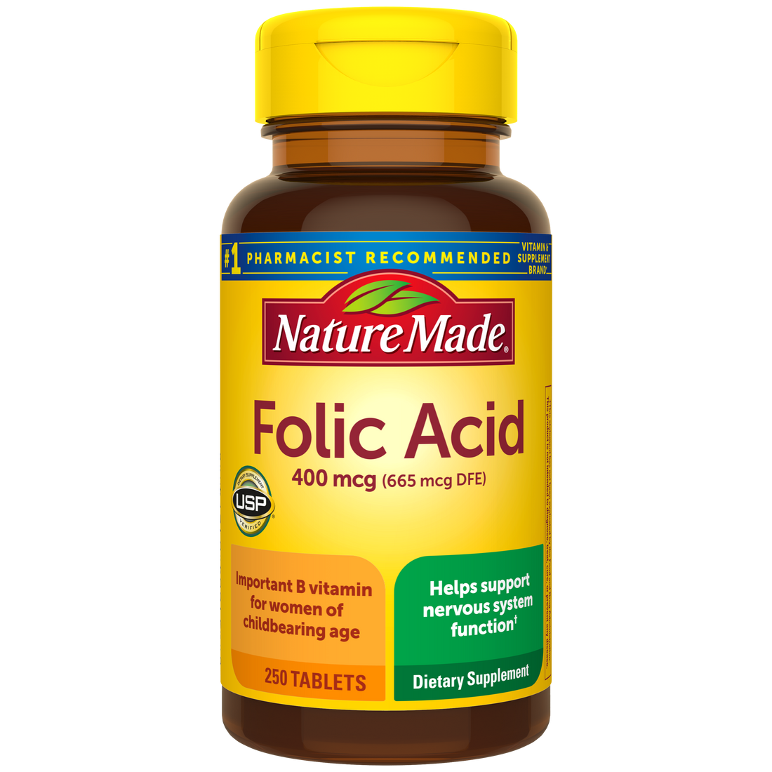 Photos - Vitamins & Minerals Nature Made Nature Made Folic Acid 400 mcg Tablets