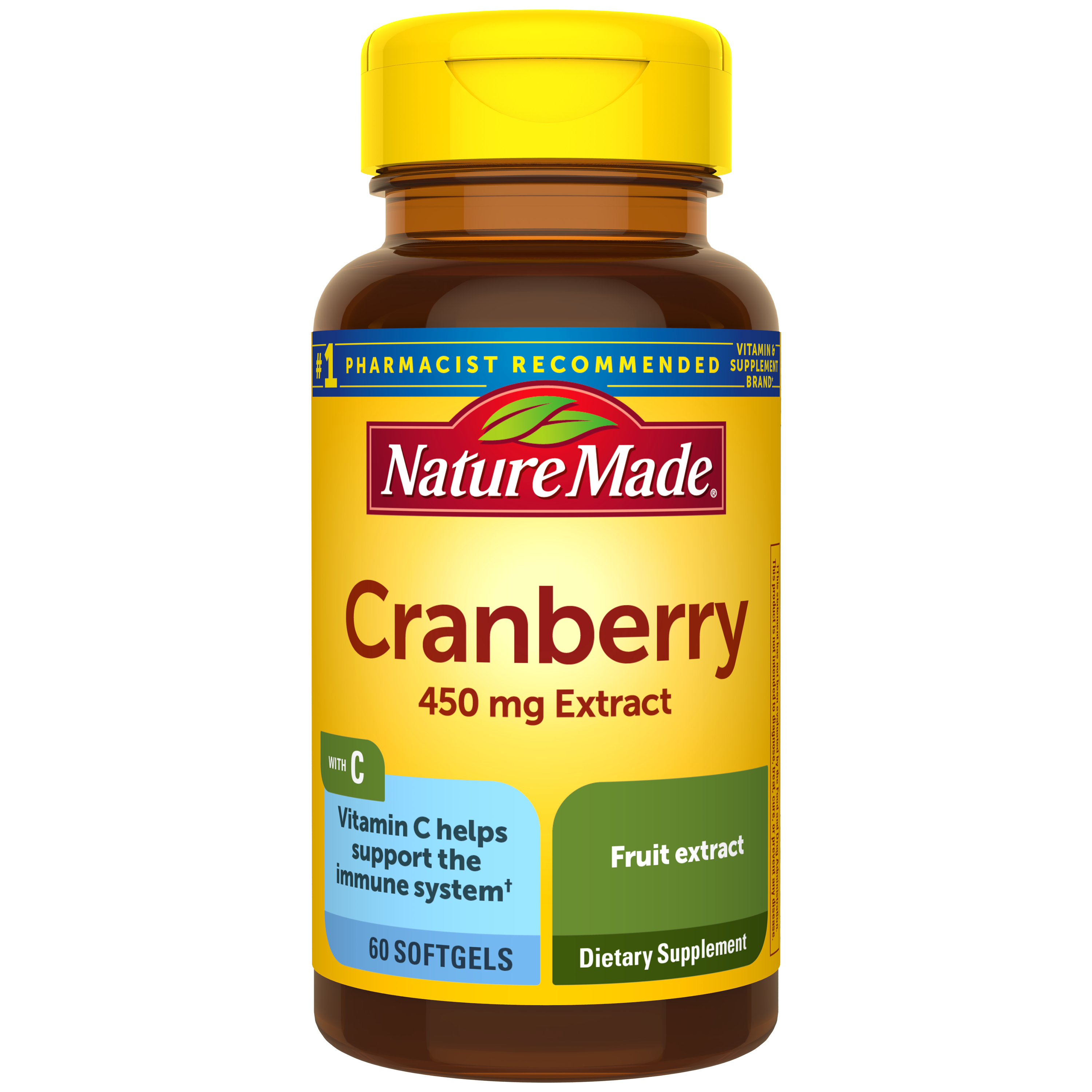 Nature Made Cranberry Super Strength 450 Mg With Vitamin C Softgels
