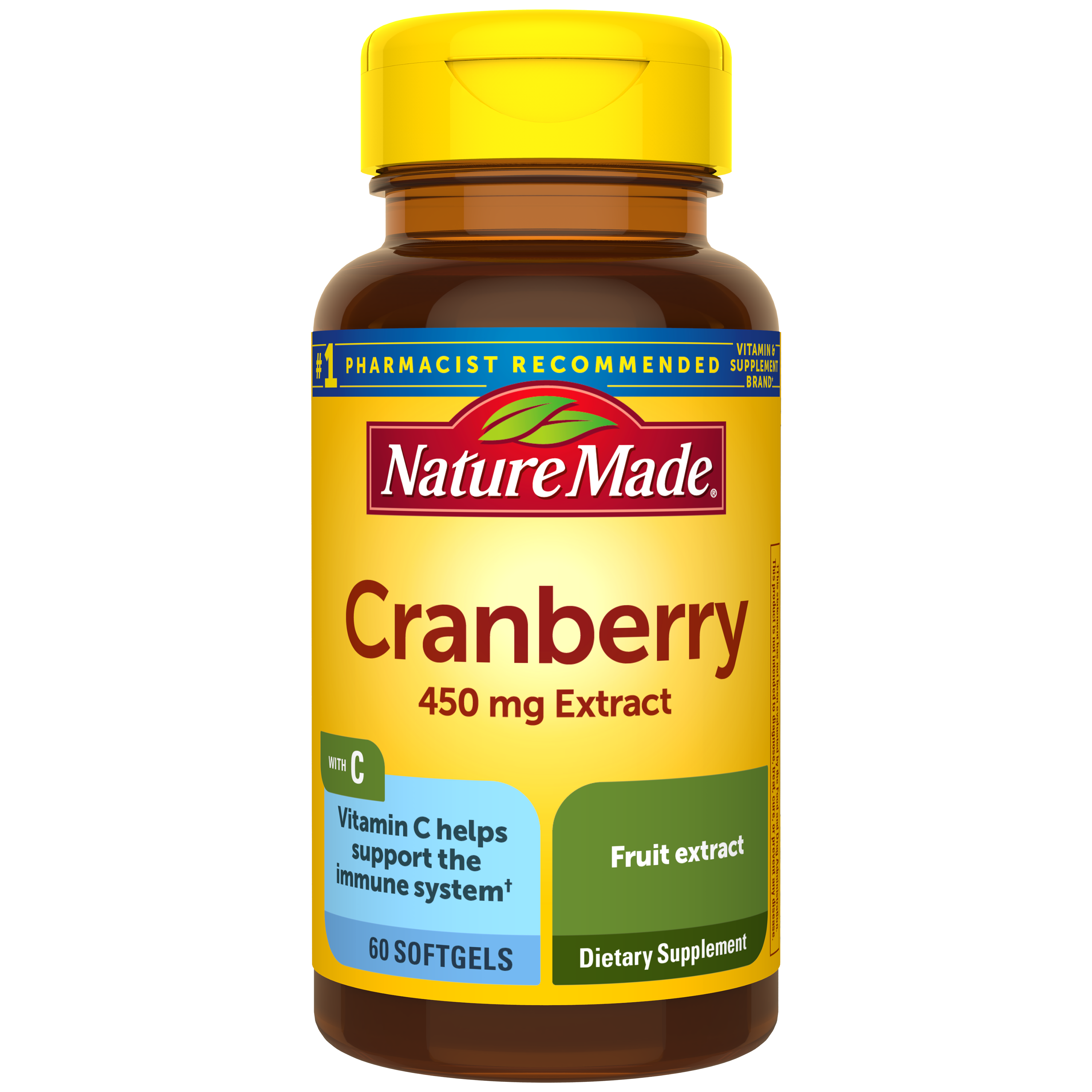 Nature Made Cranberry Super Strength 450 mg with Vitamin C Softgels