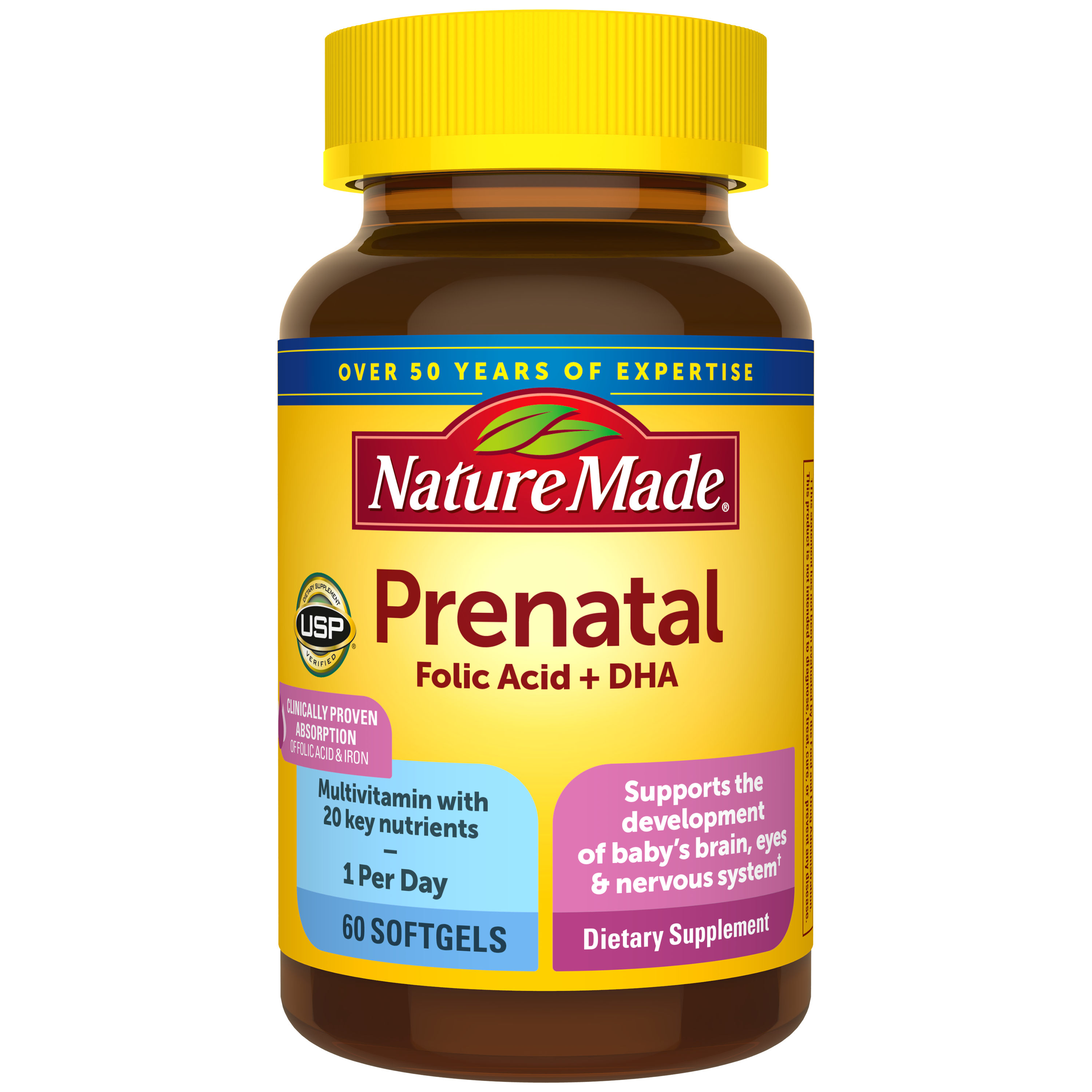 Nature Made Prenatal Multivitamin Folic Acid + DHA Softgels