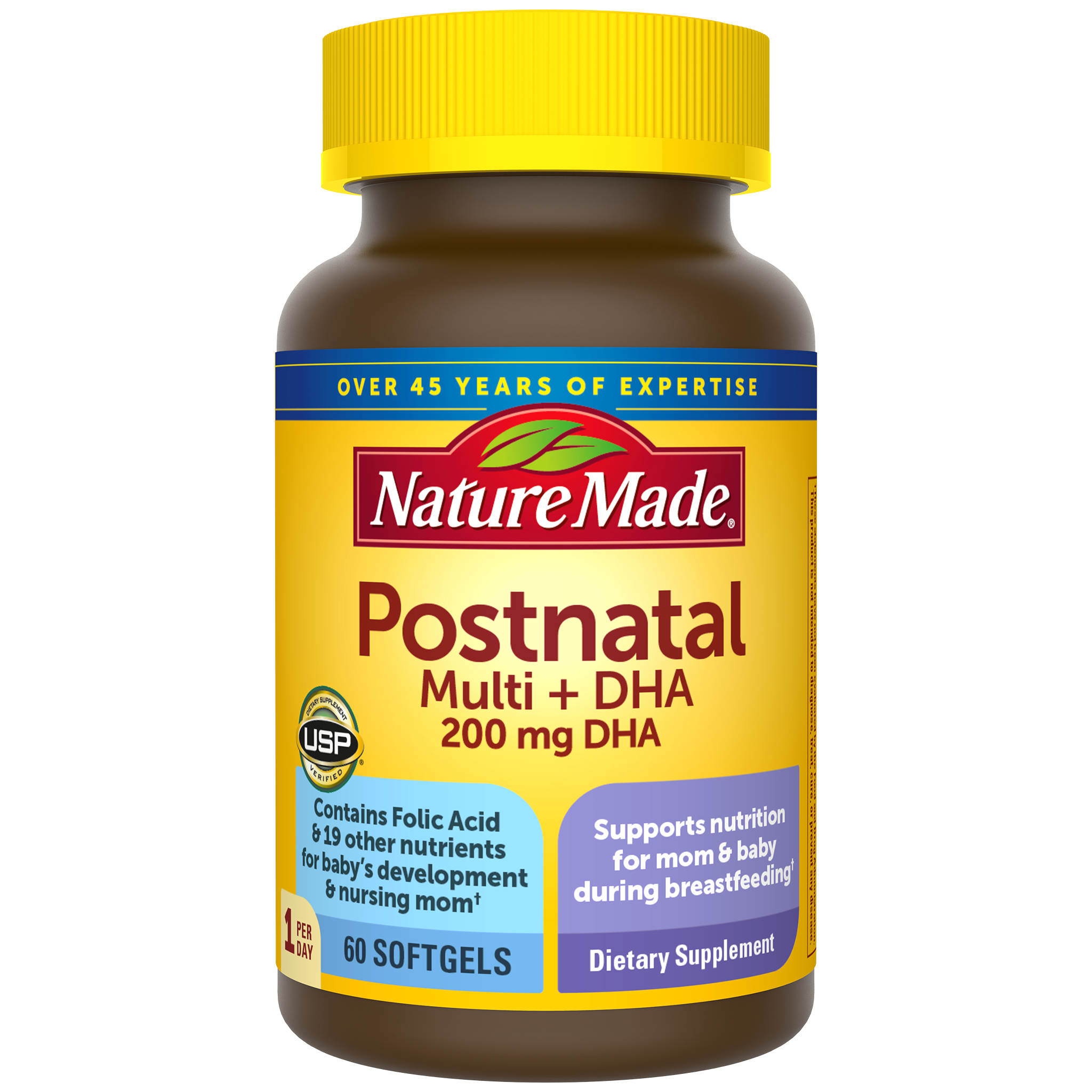Nature Made Postnatal Multivitamin + 200 mg DHA Softgels