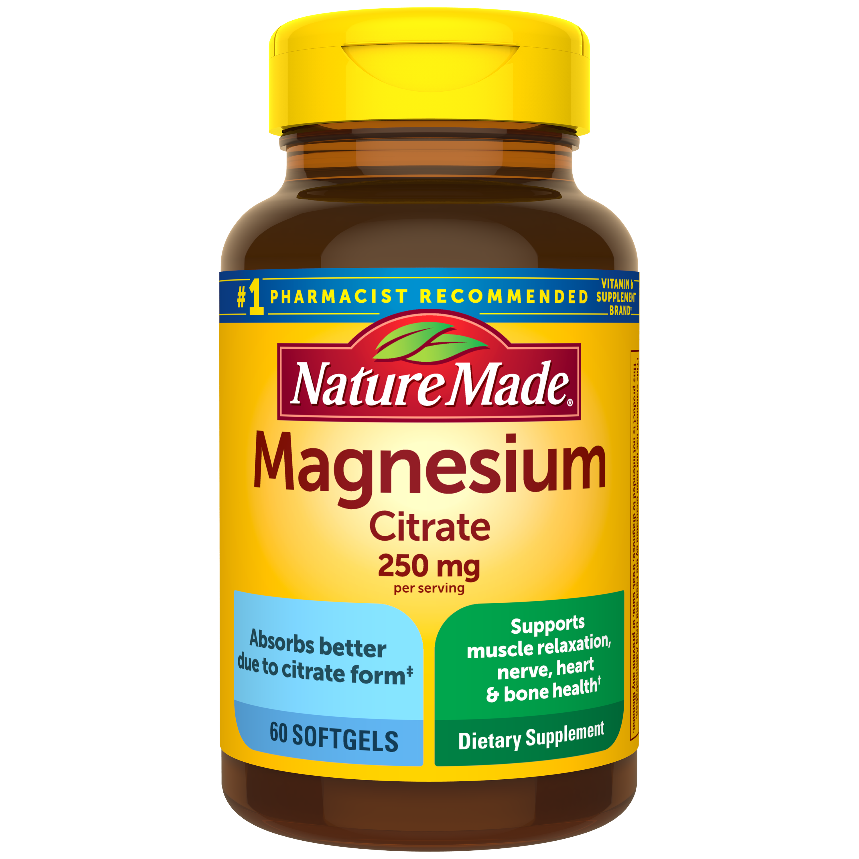 Nature Made Magnesium Citrate 250 Mg Per Serving Softgels