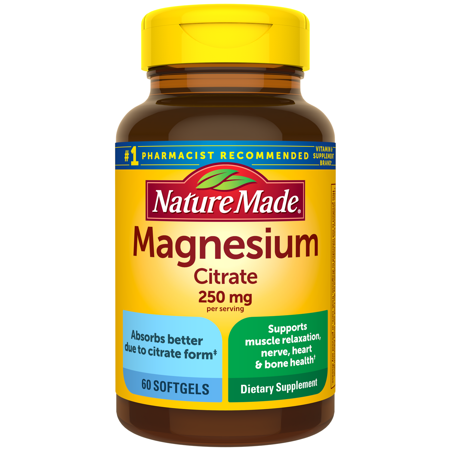 vork Wijde selectie Komkommer High Absorption Magnesium Citrate 250 mg Softgels | Nature Made®