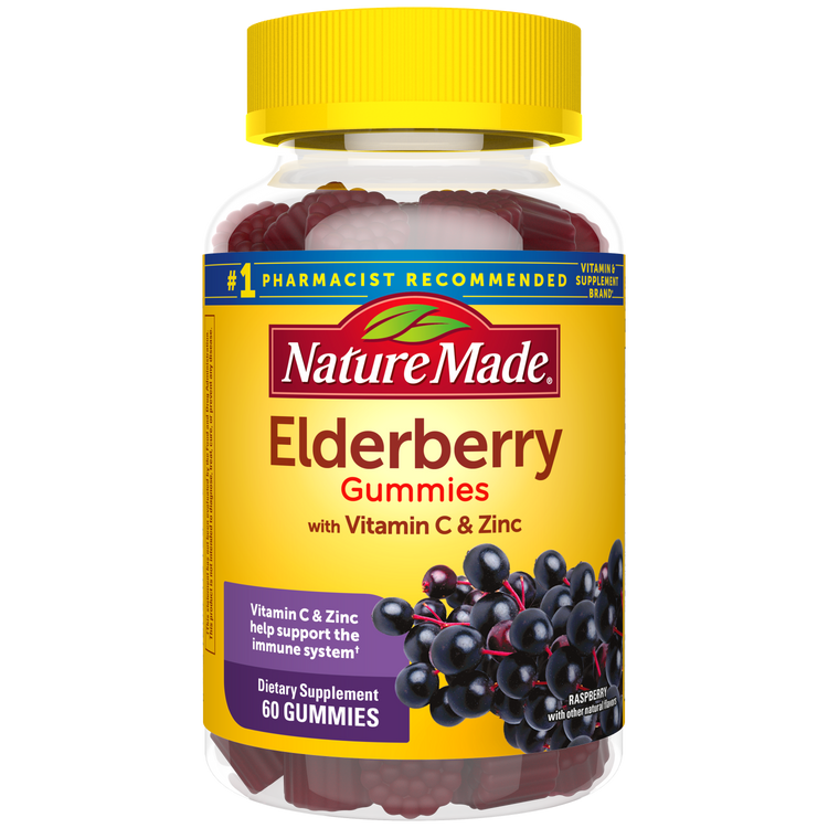 Nature Made 100 Mg Elderberry Gummies With Vitamin C & Zinc