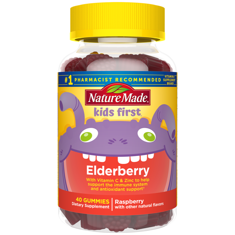 Nature Made Kids First Elderberry With Vitamin C And Zinc Gummies