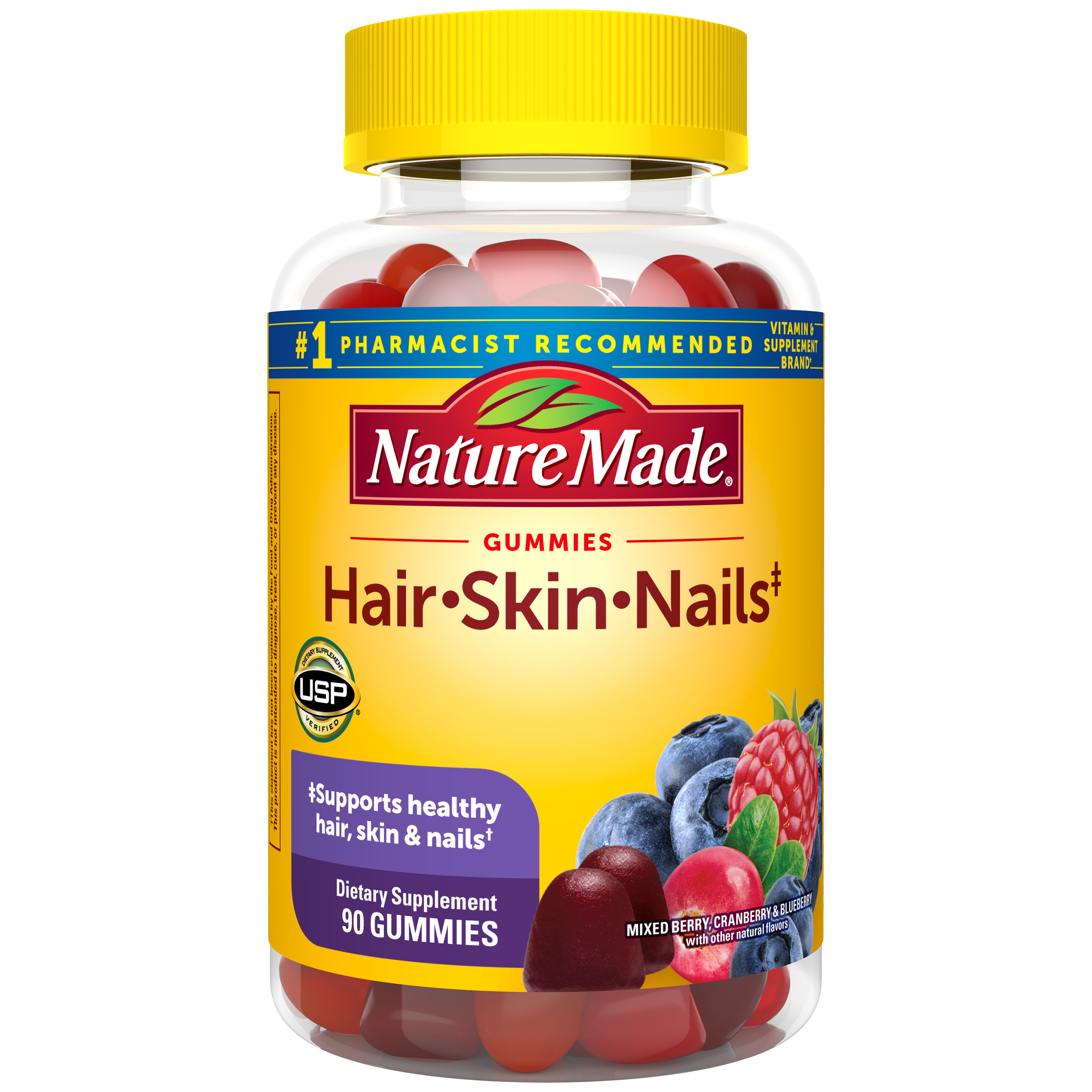 Image of Hair-Skin-Nails 2500 mcg Biotin Gummies
