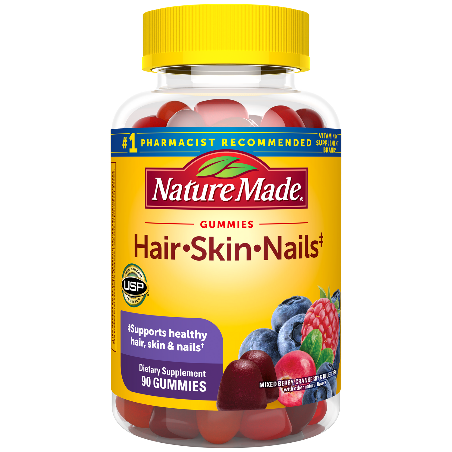 Dazzling Hair Skin Nails Gummies and Hair Skin and Nails Vitamins For  Women  Pink Products