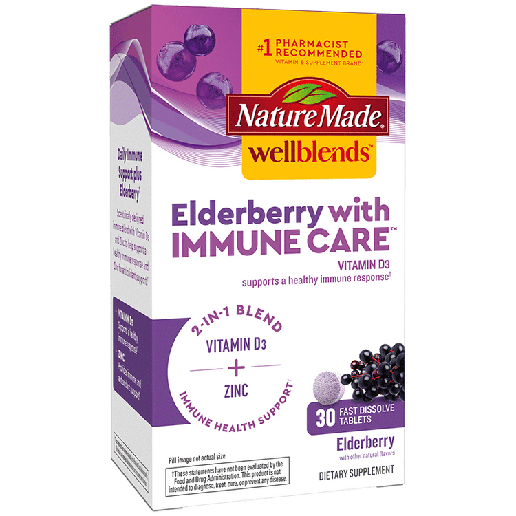 Nature Made Wellblends™ Elderberry With Immune Care™ Fast Dissolve Tablets