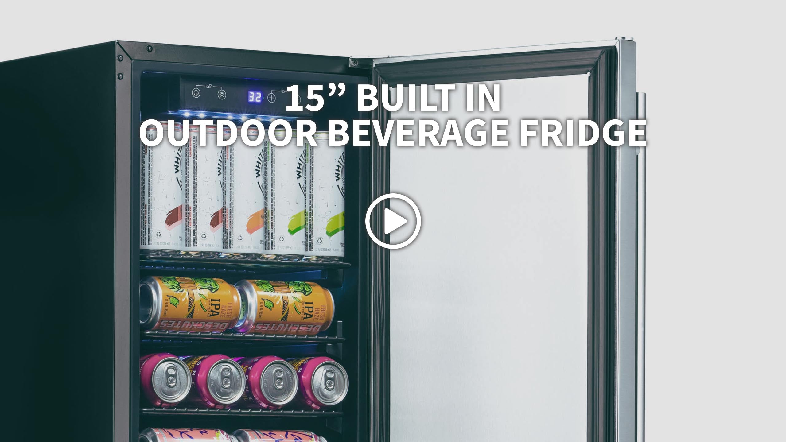 Newair Built-in Outdoor Beverage Fridges In Weatherproof Stainless Steel  With Easy Glide Casters : Target
