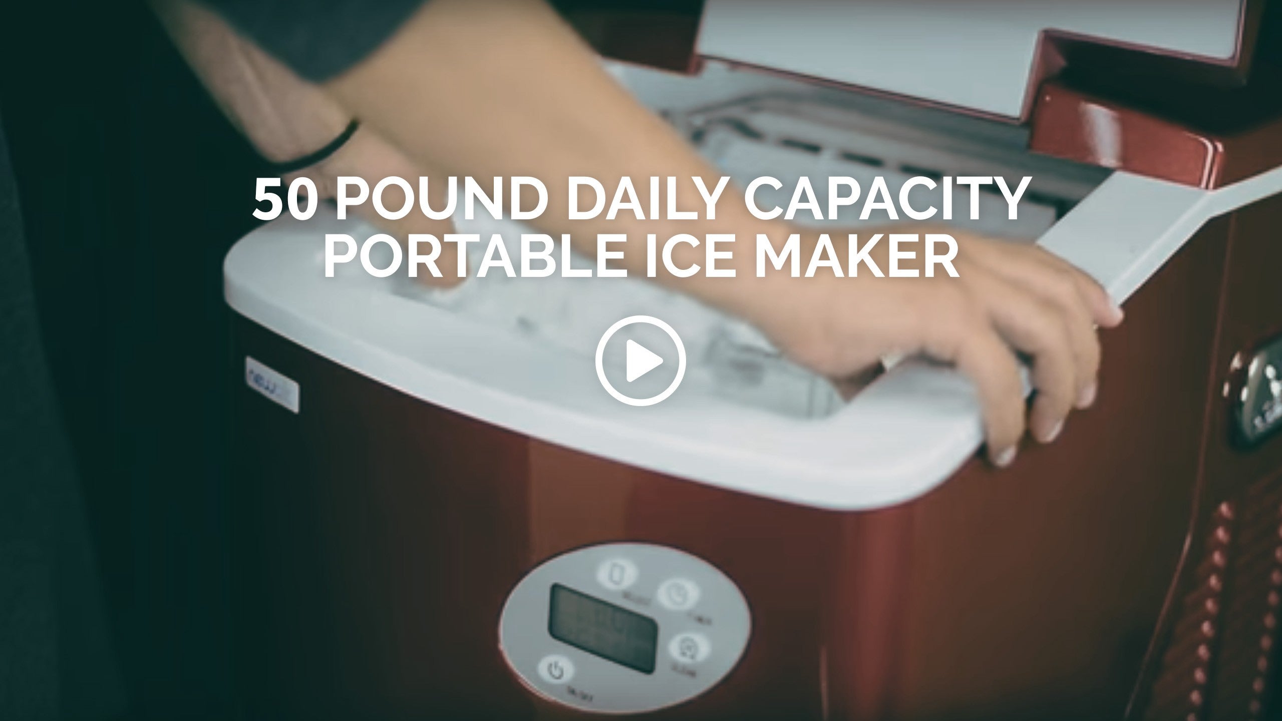 NewAir AI-100VO Orange 28-lbs Portable Ice Maker