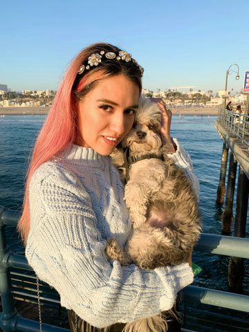 Blue, Chunky, Cozy, Sweater, Puppy, Ocean