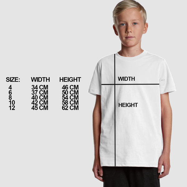 Kids Sizing Chart - Limitee Apparel