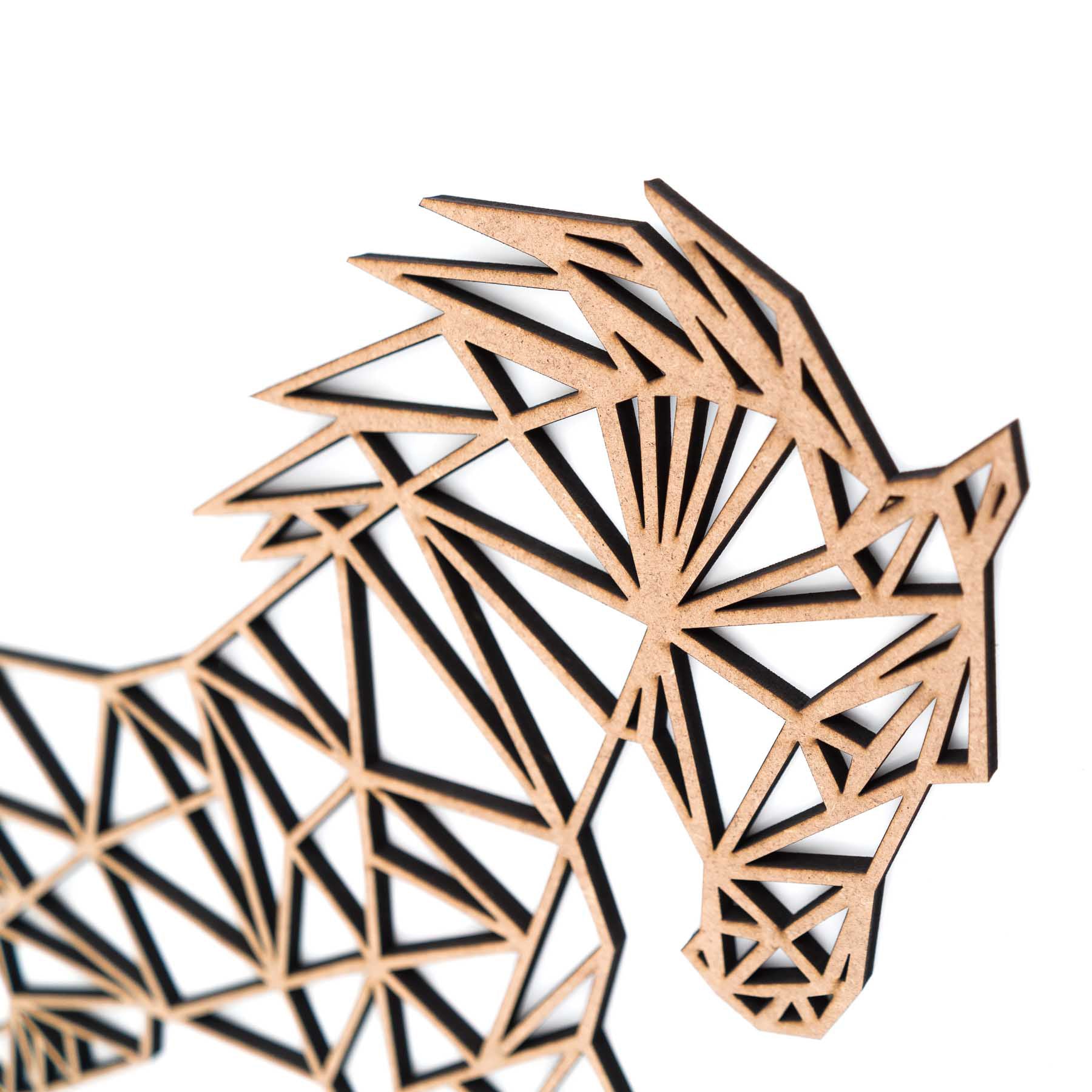 Sympton emulsie betaling Geometrisch Paard | Hout | voor aan de muur – Geometricart