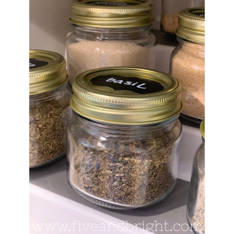 organized spice jars