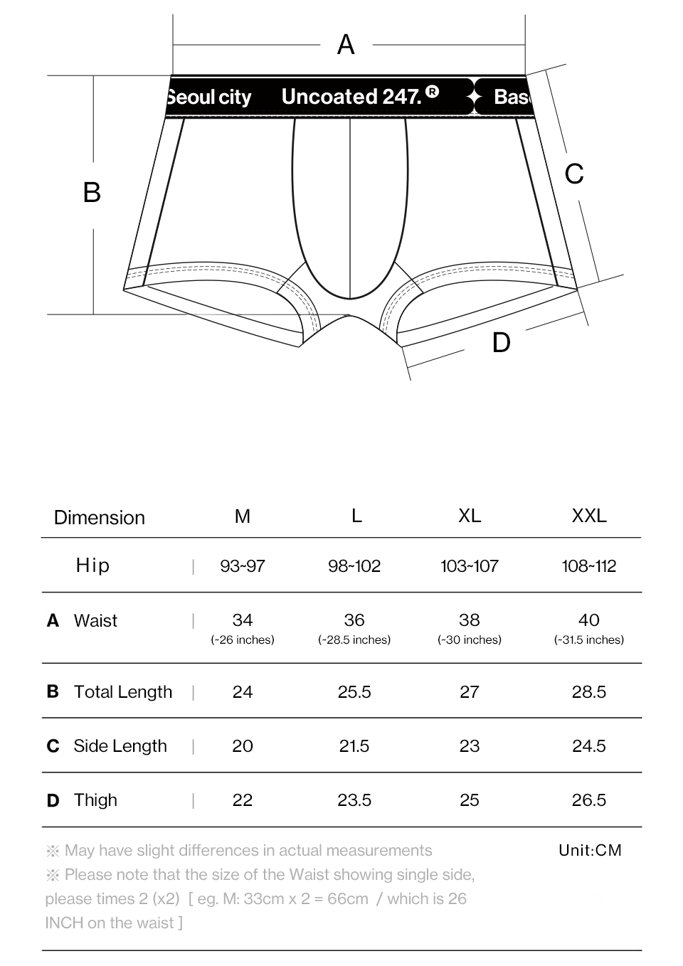 Size Chart – FLEXIN Singapore