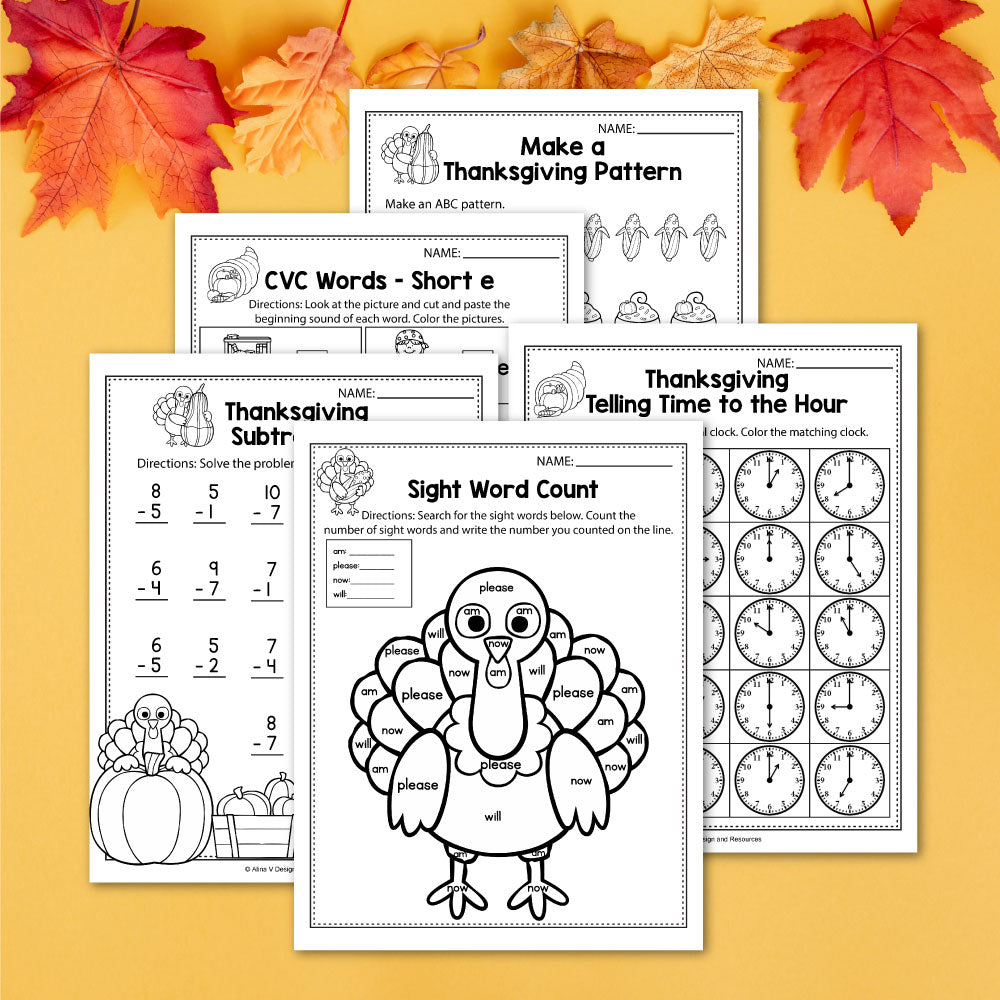 Free Thanksgiving Math Activities For 4th Grade