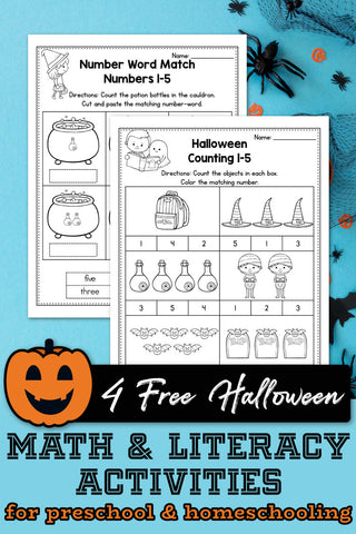 FREE Halloween Preschool Worksheets