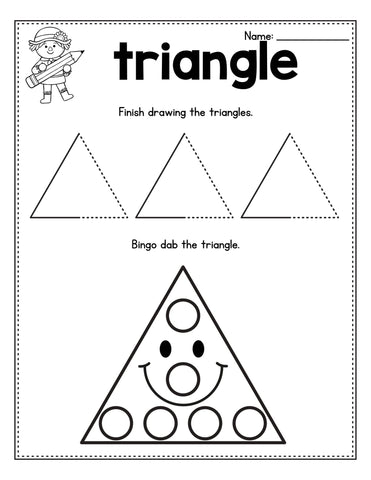 Printable Fall Preschool Activity Triangle Shape