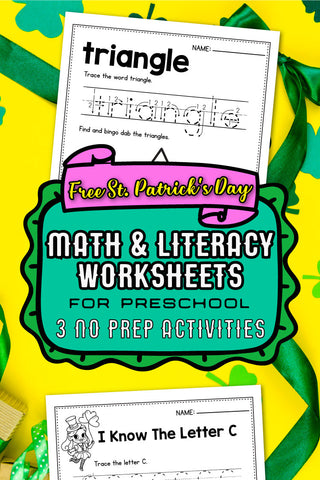 FREE St. Patrick's Day Worksheets For Preschoolers