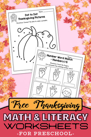 Free Printable Thanksgiving Worksheets For Preschool
