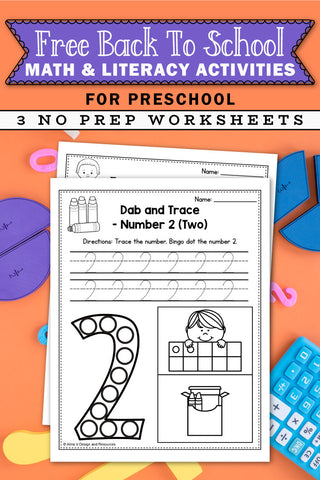 FREE Printable Back To School Worksheets for Preschool – My Nerdy Teacher