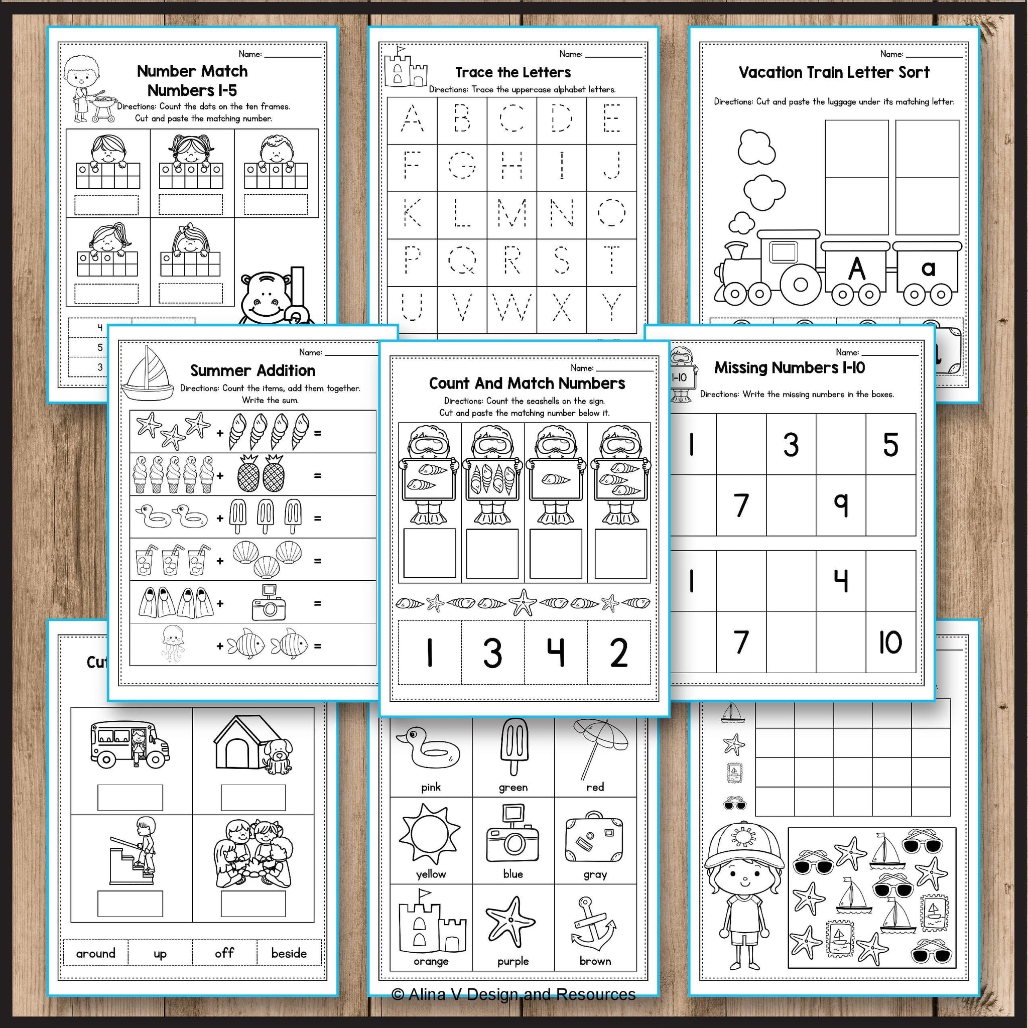 summer activities for preschool summer math worksheets my nerdy teacher