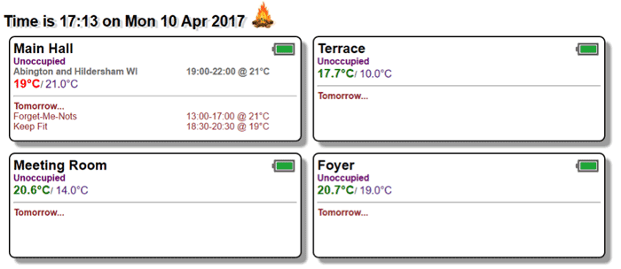 Main Web Heating Interface