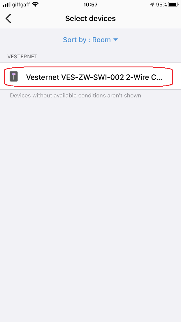 Commutateur capable de 2 fils VES-ZW-SWI-002 dans SmartChings | Vesternet