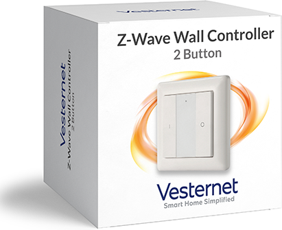 Vesternet Controlador de parede z-wave - 2 botão (ves-zw-wal-003)