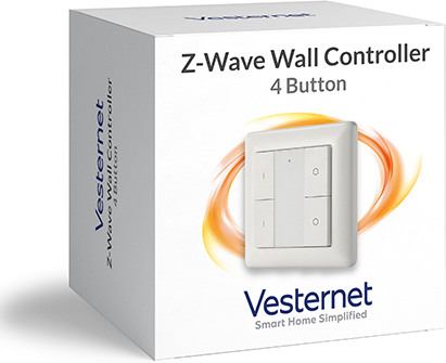 Vesternet Z-Wave Wall Controller - 4 Button (VES-ZW-WAL-008)