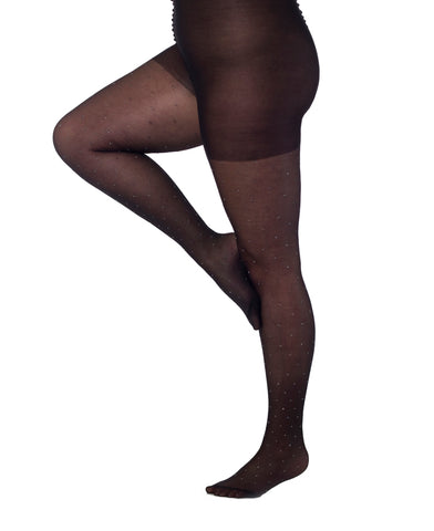 Argyll Glitter Curvy Super Stretch Tights - Pamela Mann