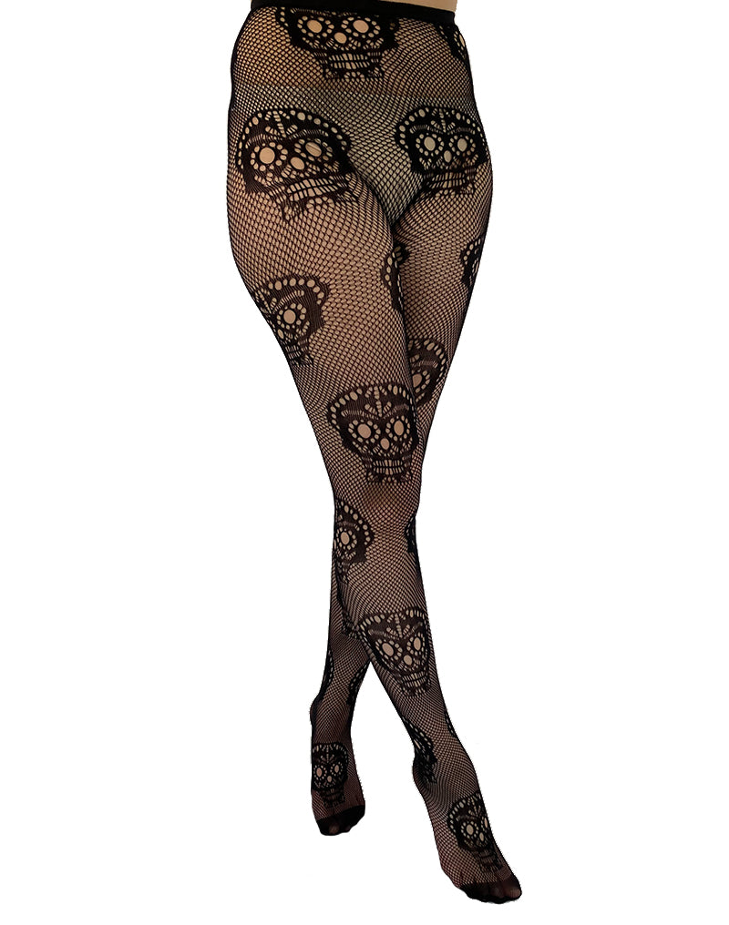 Pamela Mann Skull and Web Net Tights – Kate's Clothing