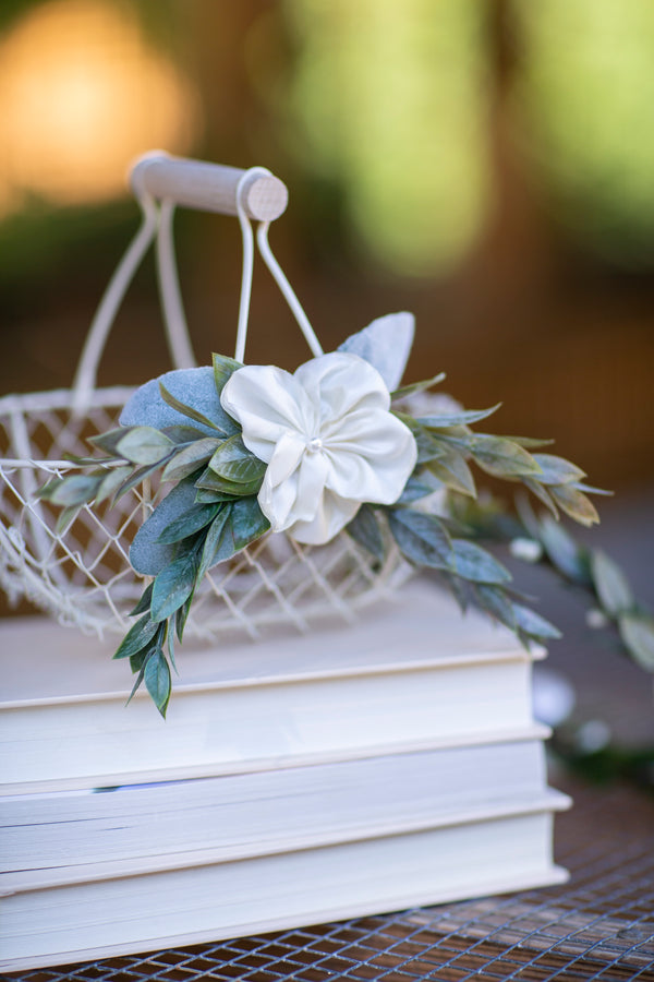 copper flower girl basket