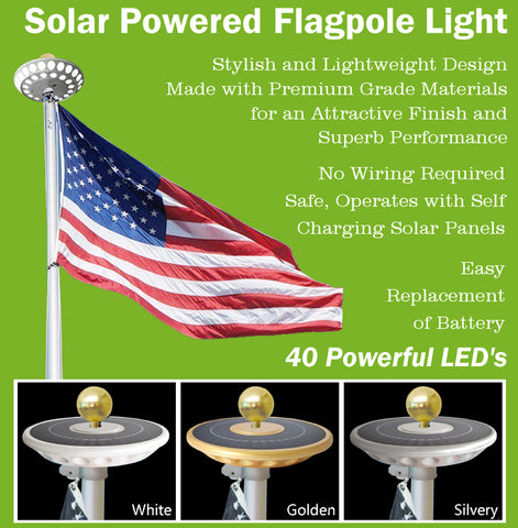 solar powered flapole light box image