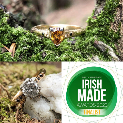 Irish Made Awards, Alternative Engagement Rings, salt and Pepper Diamonds, Irish Country Magazine, Irish made engagement ring, made local.