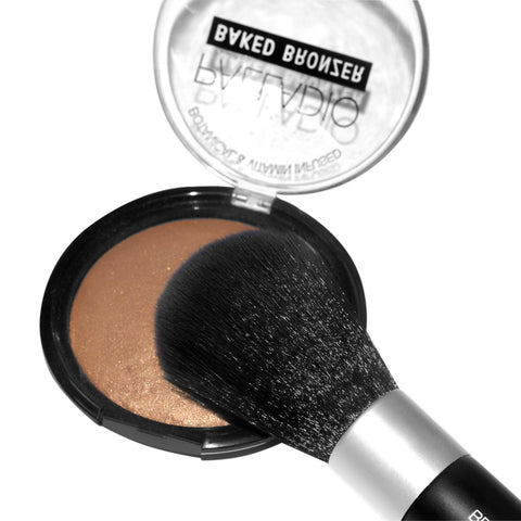 Palladio Bronzer Brush with an open Baked Bronzer compact