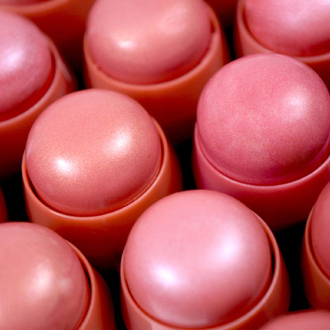 Close up macro group shot of Palladio's blush stick applicators