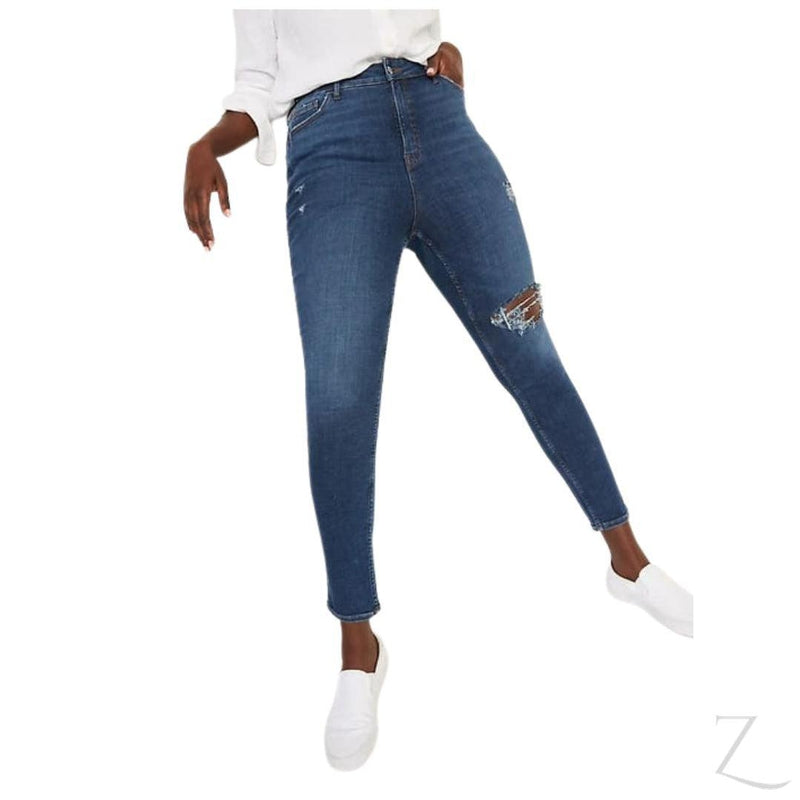 hack vasketøj spiller Ladies High Rise Super Skinny Plain Jeans | Stretch Denim - Blue – Zalemart