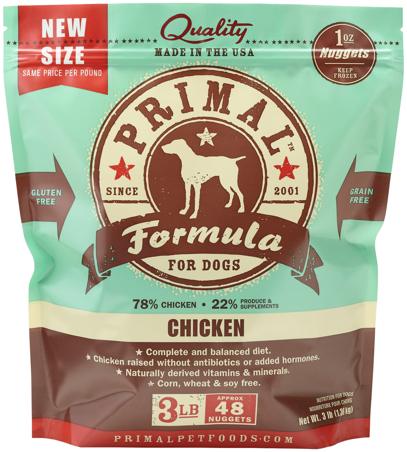 primal dog food patties