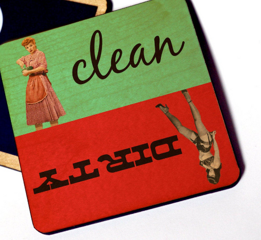 Rose and Blanche Dirty/Clean Dishwasher Magnet